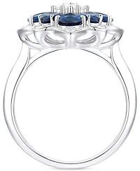 Emerald (1-3/4 ct. t.w.) & Diamond (1/4 Pear Flower Ring 14k Gold (Also Ruby Sapphire)