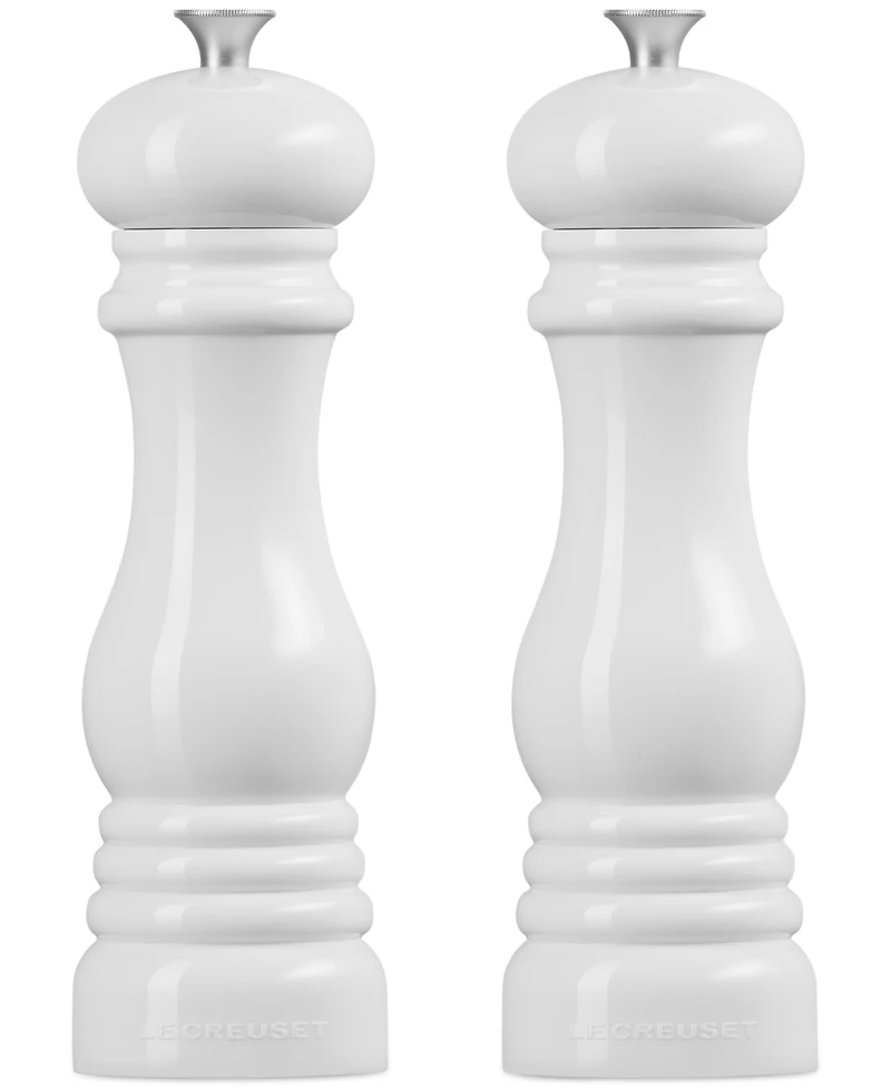 Le Creuset 8" Salt and Pepper Mill Set, Flame