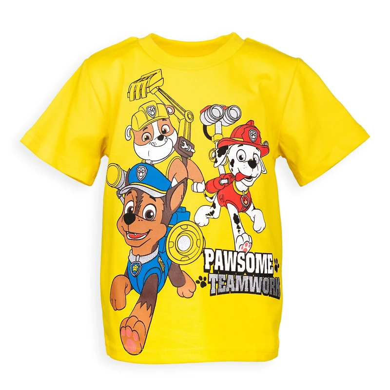 Paw Patrol Toddler Boys Chase Marshall Rubble Rocky 4 Pack Graphic T-Shirts to