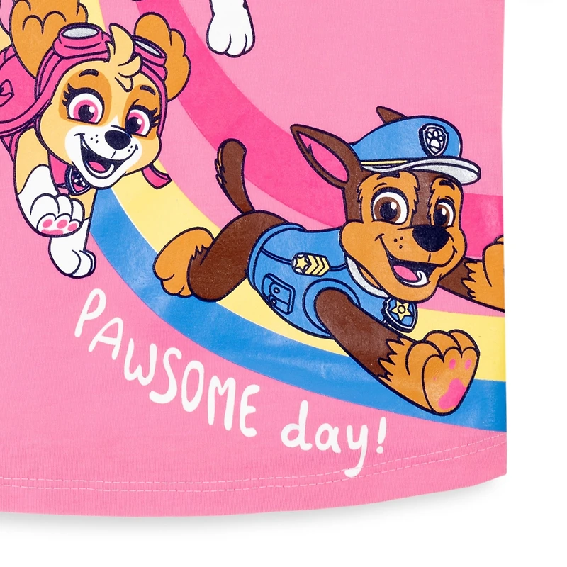 Paw Patrol Rubble Marshall Chase Girls T-Shirt and Leggings Outfit Set Toddler |Child