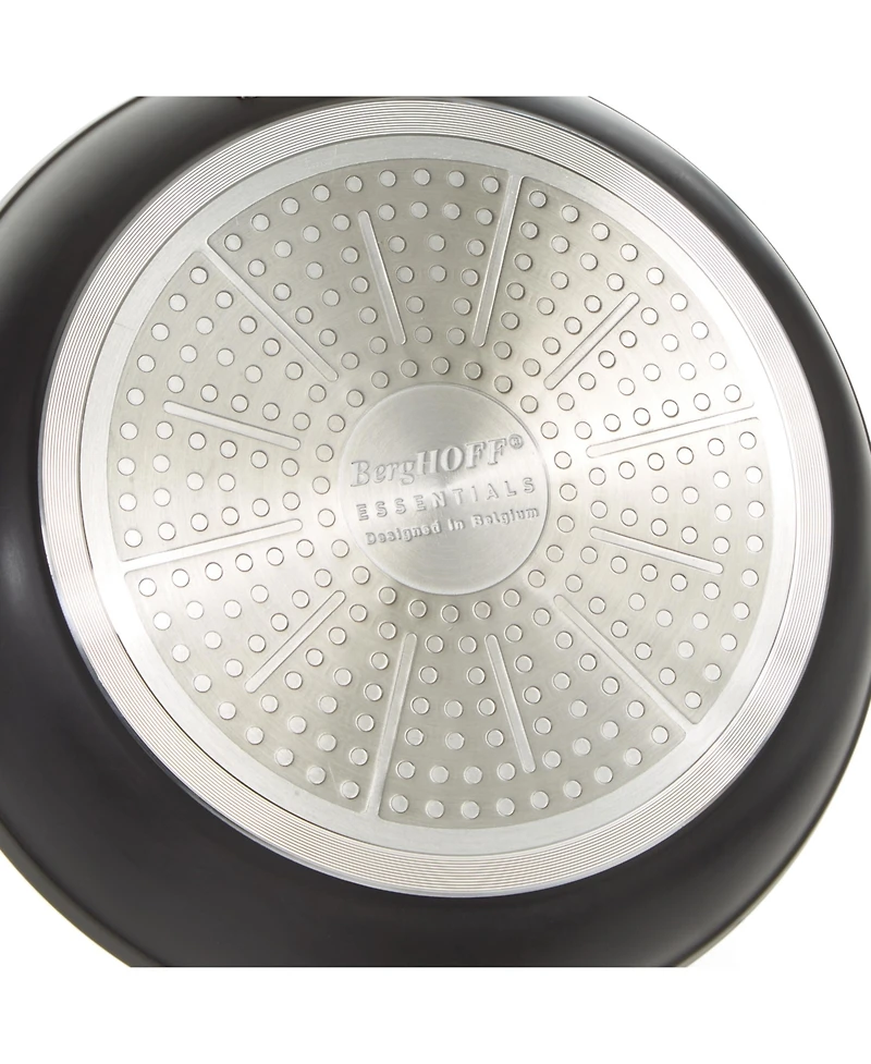 BergHOFF Essentials Non-stick Hard Anodized 8" Stockpot 3.3qt. With Glass Lid, Black