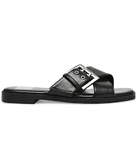 Dv Dolce Vita Women's Mayson Crossband Buckle Slide Flat Sandals