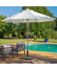 Vebreda 22Lbs Patio Resin Umbrella Base with Wicker Style for Outdoor Use