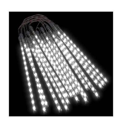 vidaXL Meteor Lights 20 pcs 1 ft Cold White 480 LEDs Indoor Outdoor