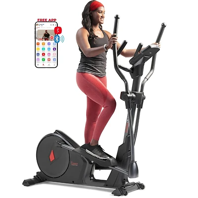 Sunny Health & Fitness Premium Elliptical Exercise Machine Smart Trainer with Exclusive SunnyFit App Enhanced Bluetooth Connectivity - Sf-E3912SMART