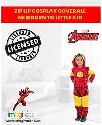 Marvel Baby Boys Baby Avengers Spider-Verse Spider-Man Venom Iron Man Zip Up Cosplay Coverall Newborn to