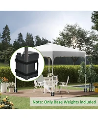 Outsunny Tent Weights, Set of 4 with Built-in Handles and Secure Straps