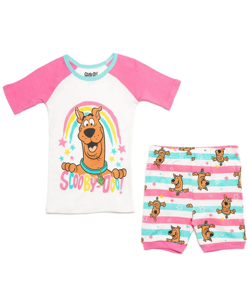 Scooby Doo Little Girls Warner Bros. Pullover Pajama Shirt and Shorts Sleep Set