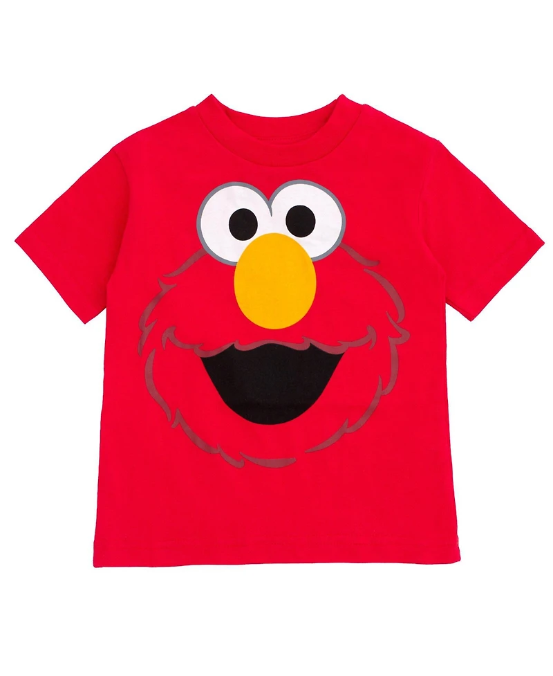 Sesame Street Toddler Boys Bert Ernie Elmo Cookie Bird Oscar the Grouch Graphic T-Shirts to