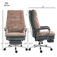 Homcom Big and Tall Home Office Chair with Adjustable Height,