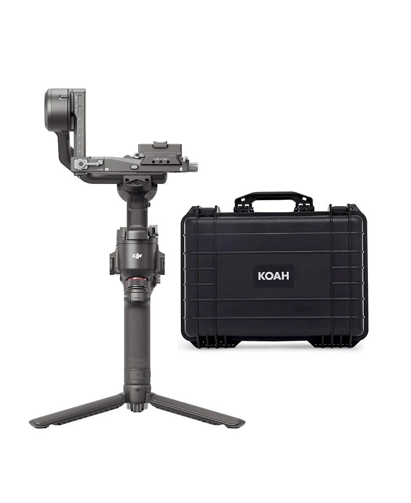 Dji Rs 4 with Weatherproof Hard Case with Customizable Foam (18 x 14 x 7 Inch) bundle