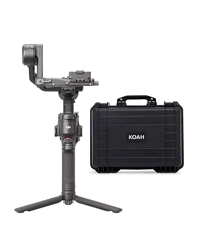 Dji Rs 4 with Weatherproof Hard Case with Customizable Foam (18 x 14 x 7 Inch) bundle