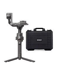 Dji Rs 4 with Weatherproof Hard Case with Customizable Foam (18 x 14 x 7 Inch) bundle