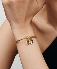 Pandora 14K Gold-Plated Double Heart Split Dangle Charm