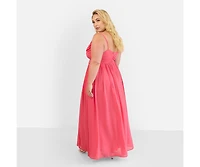 Rebdolls Plus Vittoria Chiffon Drape Maxi A Line Dress