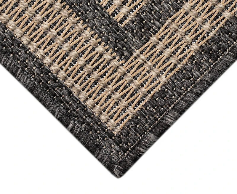 Liora Manne' Monaco Striped Border 1'11"x7'6" Runner Area Rug