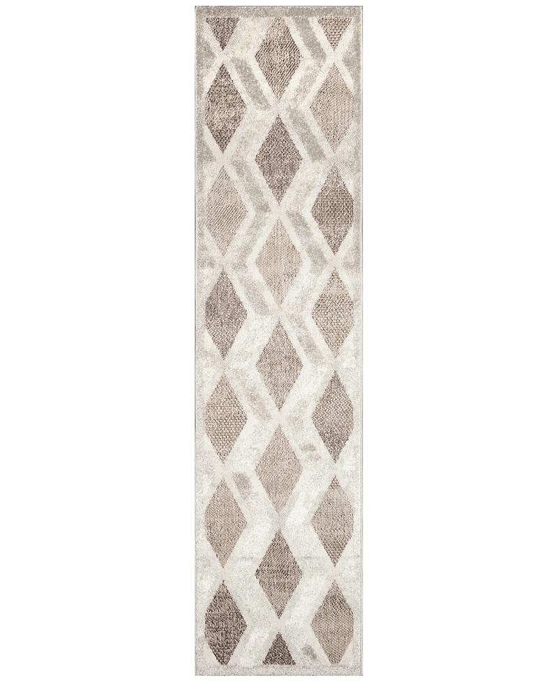 Liora Manne' Napoli Diamonds 1'11"x7'6" Runner Area Rug