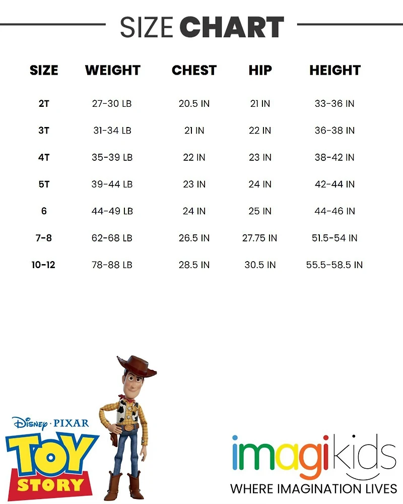 Disney Toddler Boys Pixar Toy Story Rex Buzz Lightyear Woody 3 Pack T-Shirts to