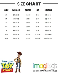 Disney Toddler Boys Pixar Toy Story Rex Buzz Lightyear Woody 3 Pack T-Shirts to