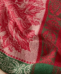 Elrene Prestige Poinsettia Jacquard Rectangle Tablecloth