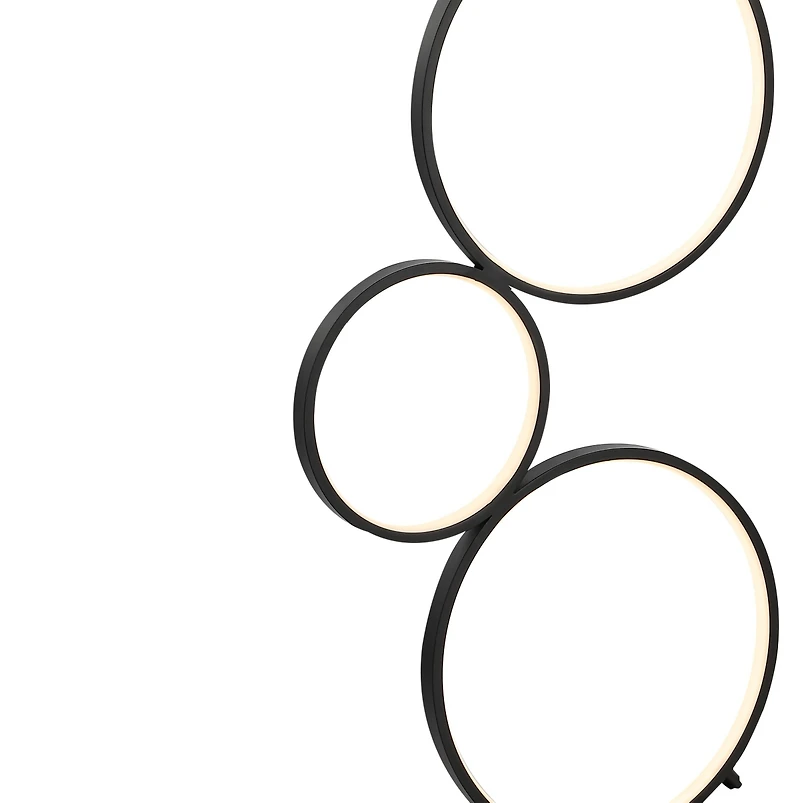 Jonathan Y Pluto Stacked Circles Contemporary Modern Ironaluminum Integrated Led Floor Lamp