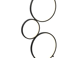 Jonathan Y Pluto Stacked Circles Contemporary Modern Ironaluminum Integrated Led Floor Lamp