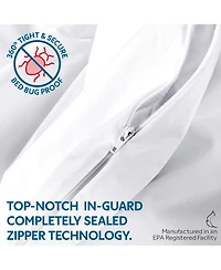 Guardmax Waterproof White Zippered Duvet Cover - King