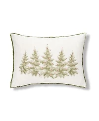 13 X 20 Winter Trees Embellished Christmas Throw Pillow