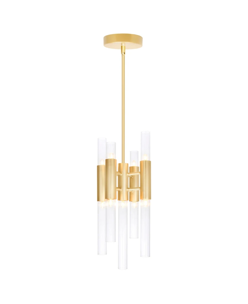 Cwi Lighting 16" Metal Orgue 9 Light Mini Pendant
