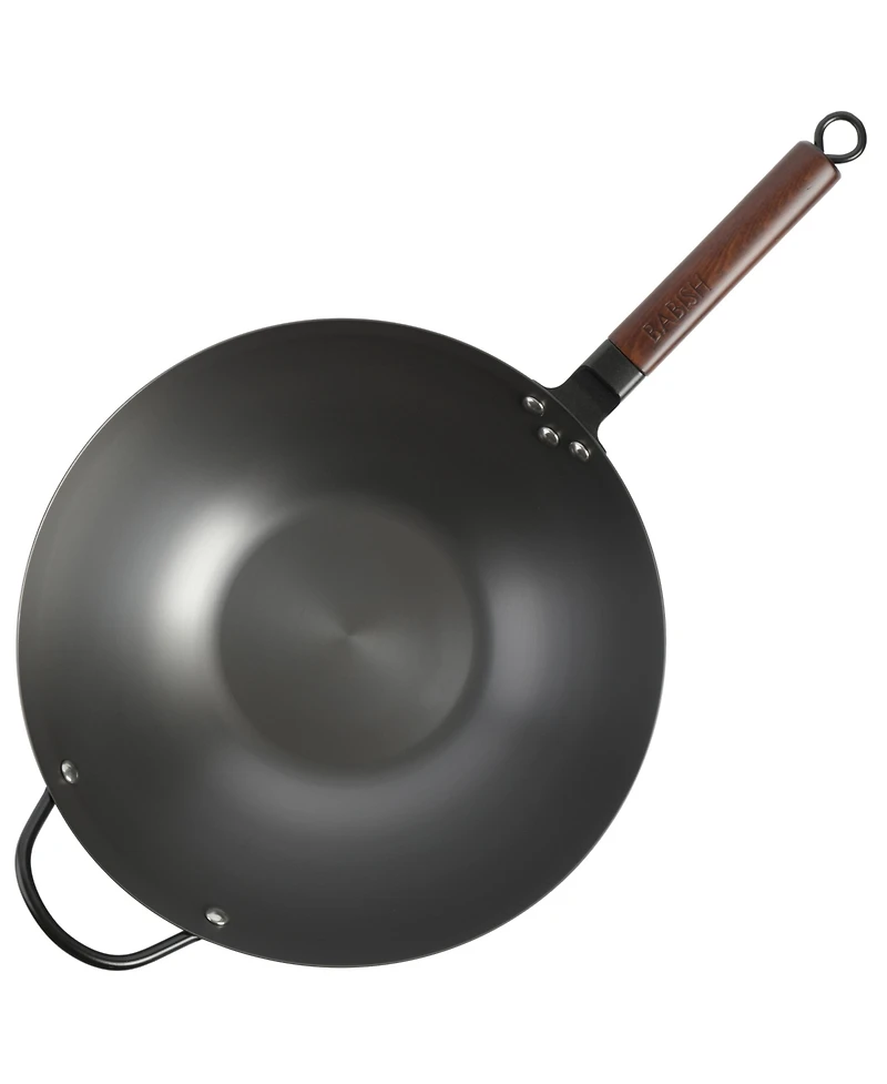 Babish 14-Inch Carbon Steel Flat Bottom Wok