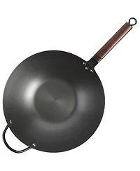 Babish 14-Inch Carbon Steel Flat Bottom Wok