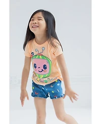 CoComelon Toddler Girls T-Shirt and French Terry Shorts Outfit Set