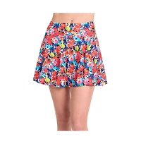 Calypsa Women's Flowy Swim Skirt With Attached Shorts