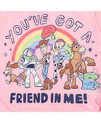 Disney Toddler Girls Moana Winnie the Pooh Lion King Pixar Toy Story Lilo & Stitch T-Shirt Shorts Outfit Set to