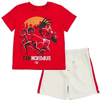 Incredibles Boys T-Shirt and Mesh Shorts Outfit Set