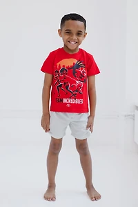 Incredibles Boys T-Shirt and Mesh Shorts Outfit Set