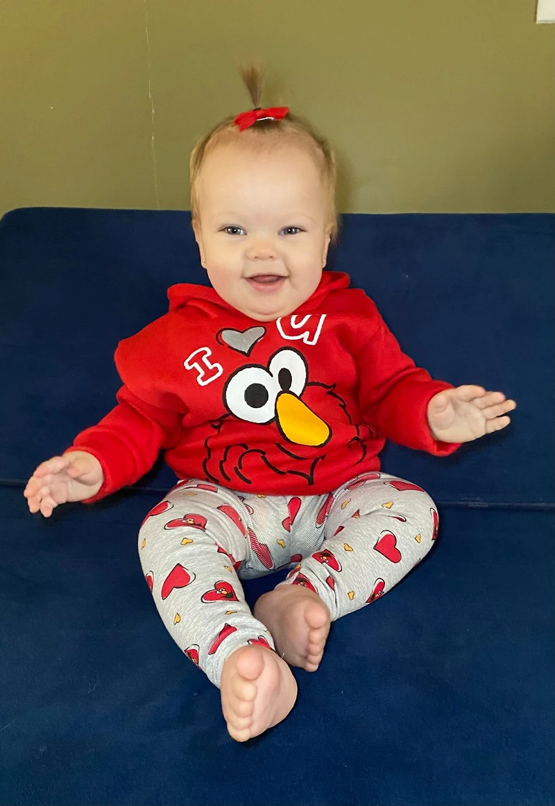 Sesame Street Baby Girls Rainbow Fleece Hoodie and Leggings Outfit Set to