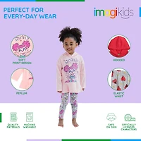 Sesame Street Toddler Girls Rainbow Fleece Hoodie and Leggings Outfit Set