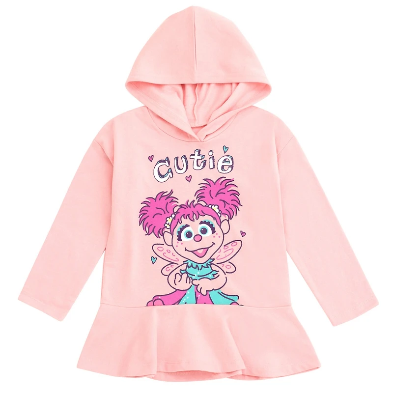 Sesame Street Toddler Girls Rainbow Fleece Hoodie and Leggings Outfit Set