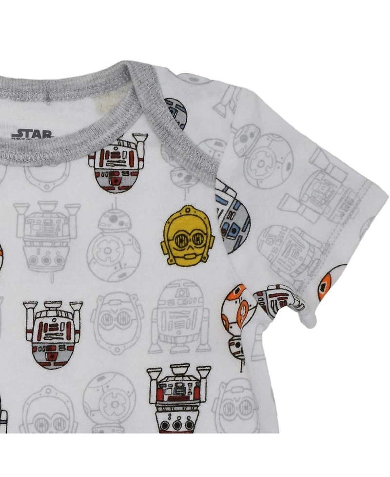 Star Wars Baby Boys Chewbacca C-3PO R2-D2 Darth Vader Yoda 5 Pack Short Sleeve Bodysuits Newborn to