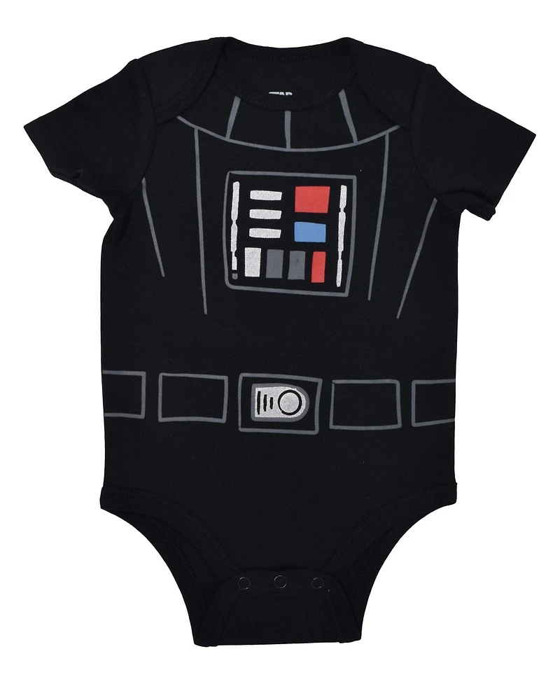 Star Wars Baby Boys Chewbacca C-3PO R2-D2 Darth Vader Yoda 5 Pack Short Sleeve Bodysuits Newborn to