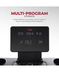 Sunny Health & Fitness Astra Elite Advanced Brushless Motor Treadmill with 15-Level Auto Incline, Wide Running Deck & Exclusive SunnyFit App Bluetooth