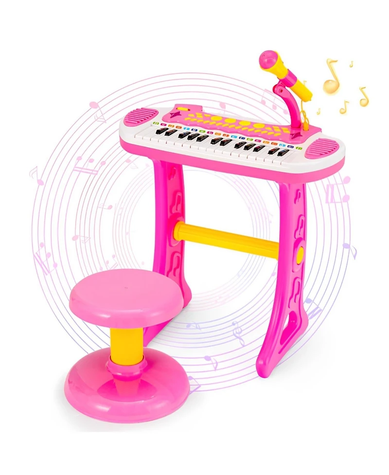Skonyon 31-Key Kids Piano Keyboard Toy with Microphone and Multiple Sounds for Age 3+