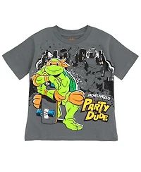 Teenage Mutant Ninja Turtles Toddler Boys Leonardo Michelangelo Raphael Donatello 4 Pack T-Shirts to