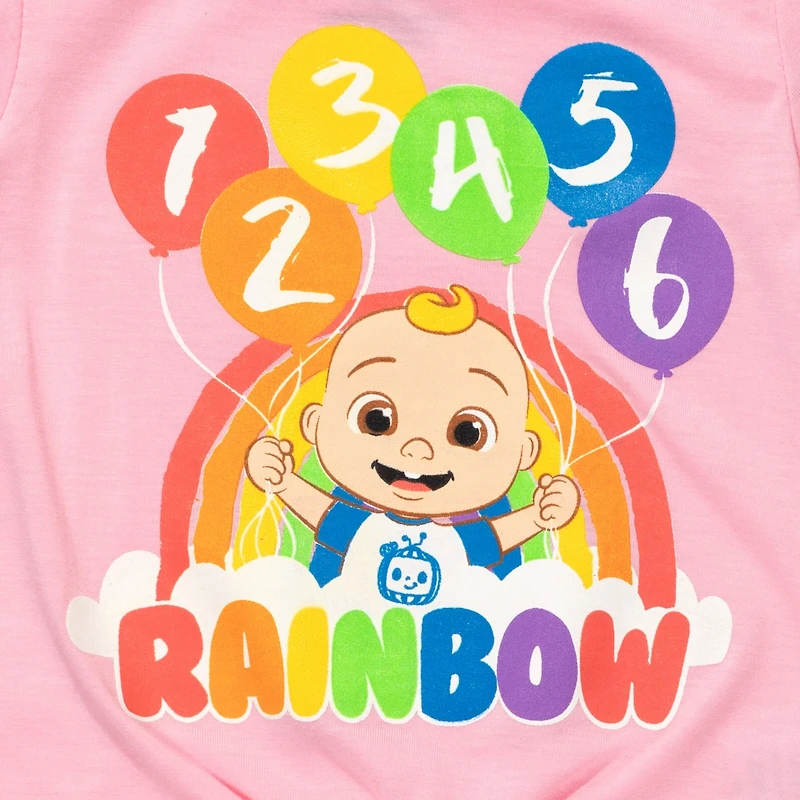 CoComelon Toddler Girls Jj T-Shirt and Shorts Outfit Set to