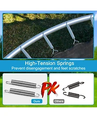 Skonyon 8/10/12/14/15 Feet Outdoor Trampoline Bounce Combo with Safety Closure Net Ladder