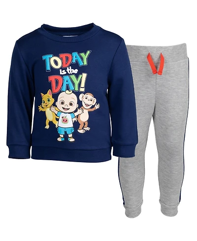 CoComelon Toddler Boys Fleece Pullover Sweatshirt and Pants Set