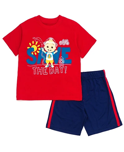 CoComelon Baby Boys Jj Cody T-Shirt and Mesh Shorts Outfit Set to