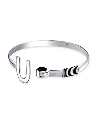 Bling Jewelry Equestrian Good Luck Horseshoe Bangle Bracelet Graduation Gift Sterling Silver