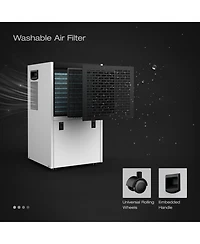 Kesnos 155 Pint Commercial Dehumidifier with 6.56ft Drain Hose For 7500 Sq. Ft